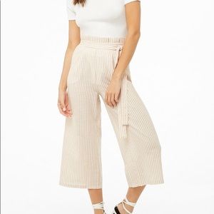 NWT Striped Paperbag Culottes by Forever21